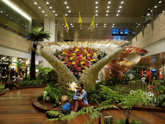 新加坡樟宜機(jī)場(chǎng)：主題花園、蝴蝶園等